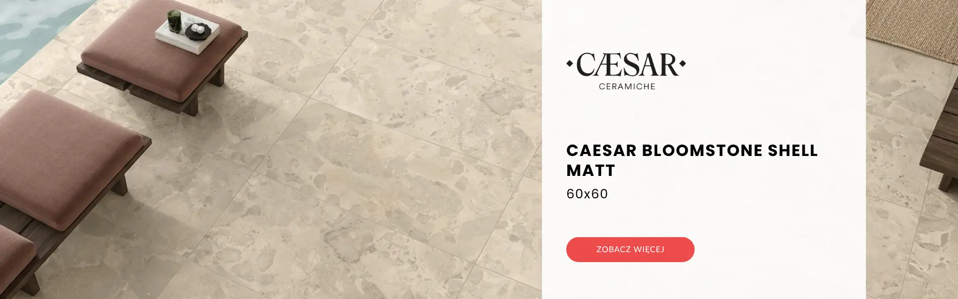 Caesar Bloomstone Shell Matt 60x60
