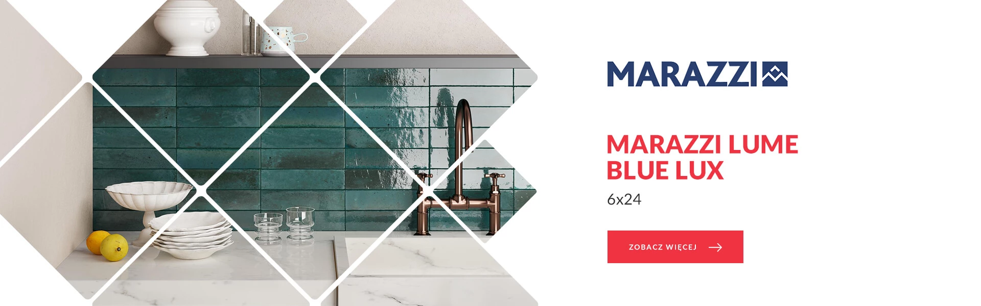 Marazzi Lume Blue Lux 6x24