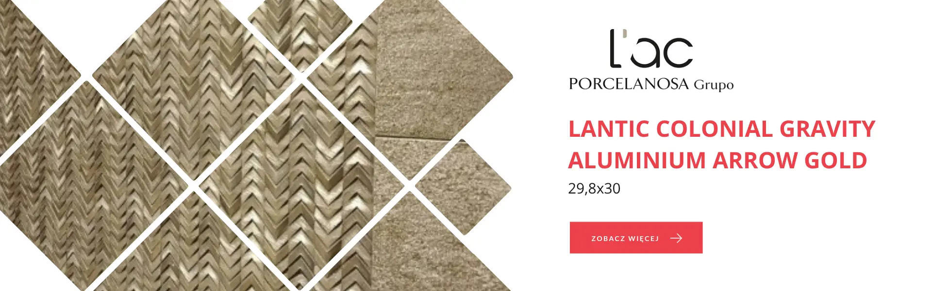 Lantic Colonial Gravity Aluminium Arrow Gold 29,8x30