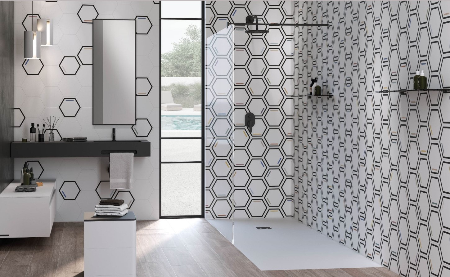 Płytki heksagonalne — w jakich pomieszczeniach kafelki geometryczne prezentują się najlepiej?