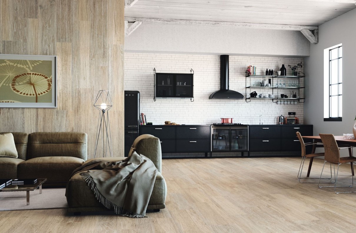 Płytki drewnopodobne w aranżacji wnętrz