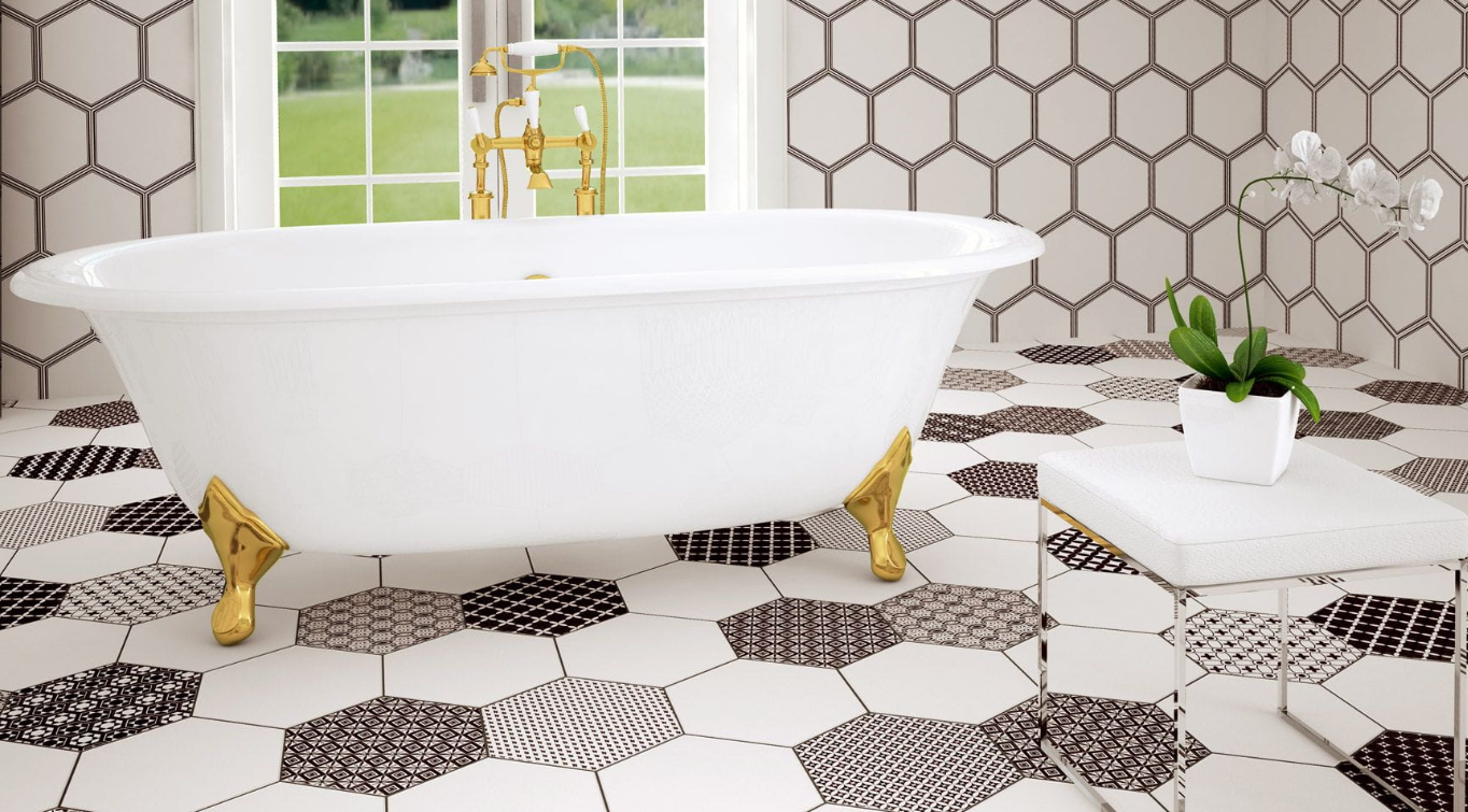 Jak układać płytki heksagonalne - krok po kroku