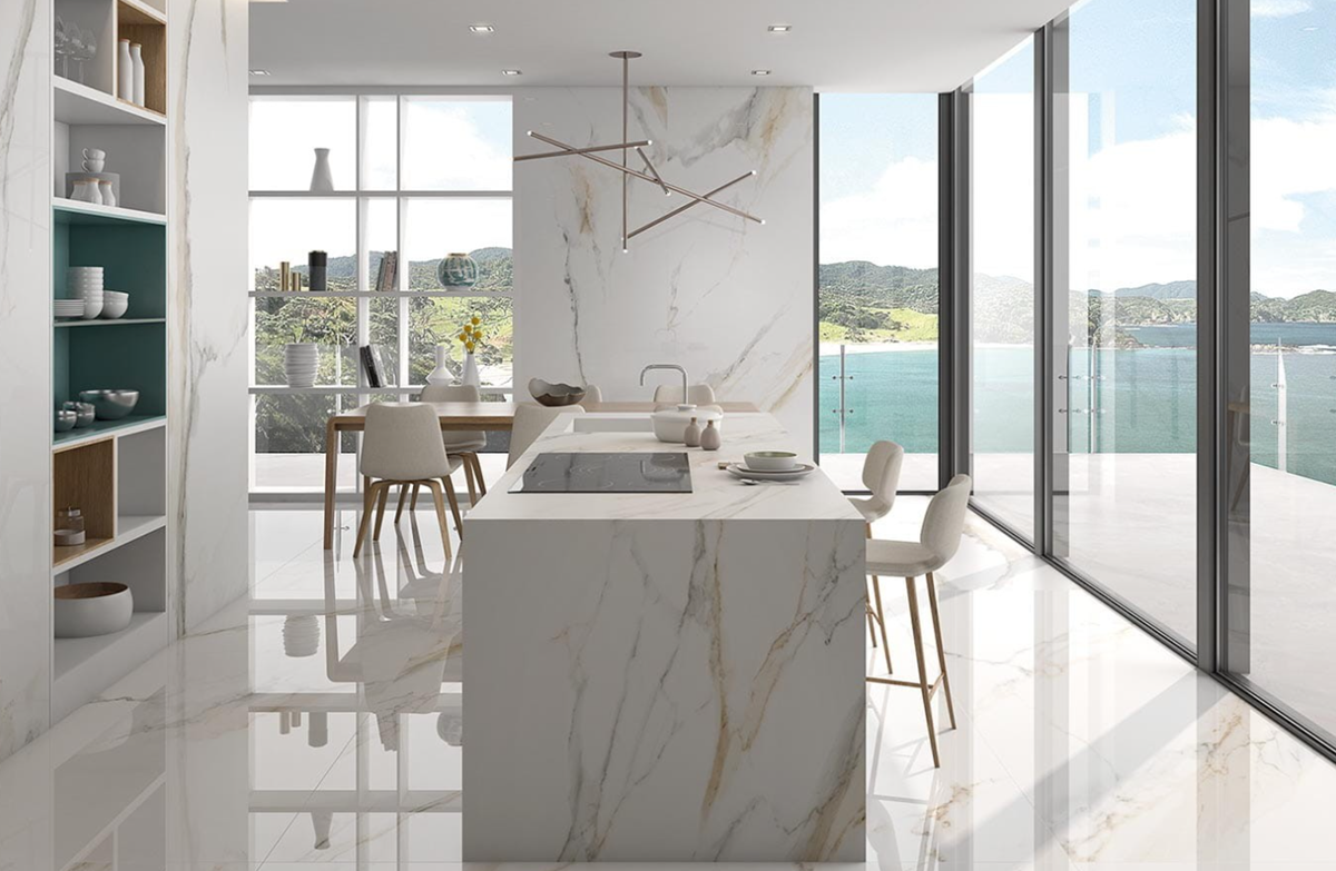 Płytki kuchenne: nowoczesne płytki na wyspę kuchenną